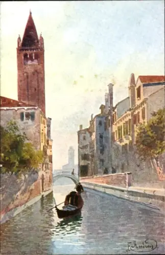 Künstler Ak Andreis, F., Venezia Venedig Veneto, Canale di S. Barnaba