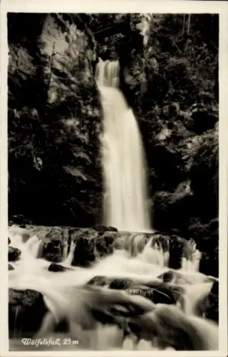 Ak Międzygórze Wölfelsgrund Schlesien, Wölfelsfall, Wilczka-Wasserfall