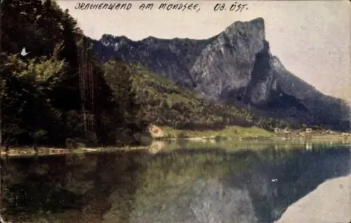 Ak Mondsee Oberösterreich, Drachenwand,  Berglandschaft, Wasserreflexion