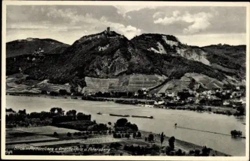 Ak Rolandswerth am Rhein Remagen, Rodderberg, Blick auf  Drachenfels, Petersberg, Flusslandschaft