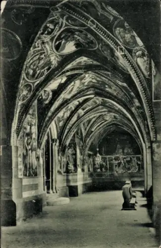 Ak Brixen Bressanone Südtirol, Kreuzgang,  Südtirol, Wandmalereien,  Architektur