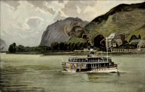 Ak Dampfschiff auf dem Rhein, Köln-Düsseldorfer Rheindampfschiffahrt