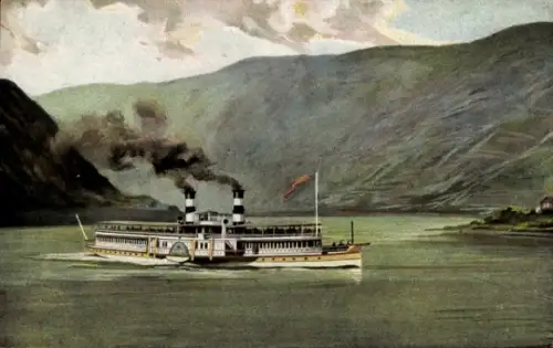 Ak Dampfschiff auf dem Rhein, Köln-Düsseldorfer Rheindampfschiffahrt