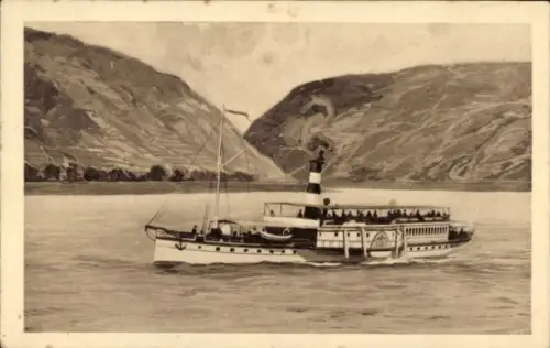 Ak Köln Düsseldorfer Rheindampfschifffahrt, Dampfer