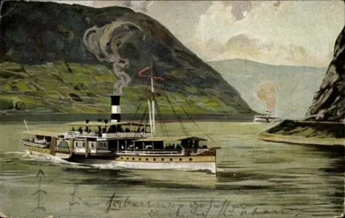 Ak Dampfschiff auf dem Rhein, Köln-Düsseldorfer Rheindampfschiffahrt