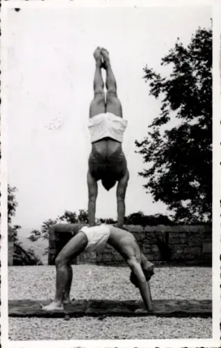 Foto Ak Turnen, Turner, Übungen, Pyramide