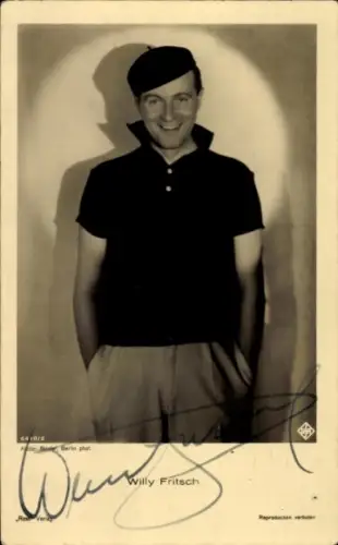 Ak Schauspieler Willy Fritsch, Autogramm