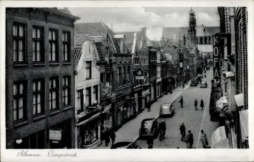 Ak Alkmaar Nordholland Niederlande, Langestraat