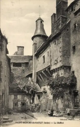 Ak Saint Benoit du Sault Indre, Beffroi, Glockenturm