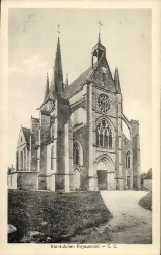 Ak Royaucourt-et-Chailvet Aisne, Kirche Saint Julien