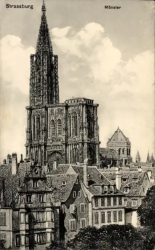Ak Strasbourg Straßburg Elsass Bas Rhin, Münster