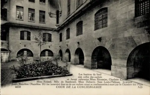 Ak Paris I, Gerichtshof, Verliese für Prinz Louis Napoléon (Napoleon III.), Madame Récamier