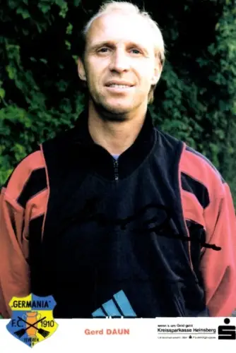 Autogrammkarte Fußballer Gerd Daun, Germania Teveren, Autogramm