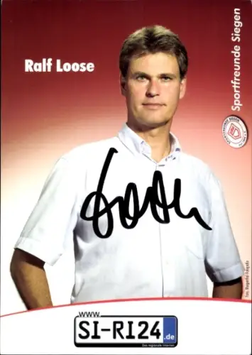 Autogrammkarte Trainer Ralf Loose, Sportfreunde Siegen, Autogramm