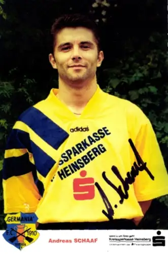 Autogrammkarte Fußballer Andreas Schaaf, FC Germania Teveren, Autogramm