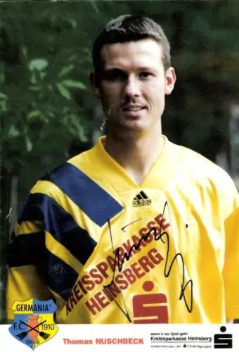Autogrammkarte Fußballer Thomas Huschbeck, FC Germania Teveren, Autogramm