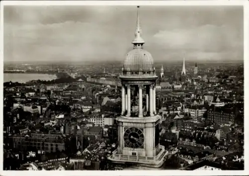 Ak Hamburg Mitte Neustadt, Michaeliskirche, Kirche St. Michaelis, Turm des Michel