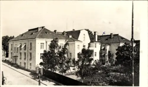 Foto Ak Schweden?, Gebäudekomplex