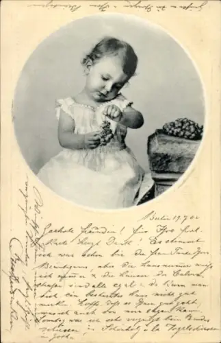 Passepartout Ak Mädchen, Portrait