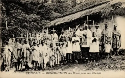 CPA Éthiopie, Benediction des Croix pour les Champs