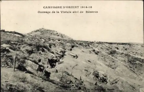 Ak Französische Armee auf dem Schlachtfeld in Bulgarien, 1. WK
