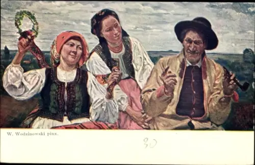 Künstler Ak Wodzinowski , W., Polnische Tracht