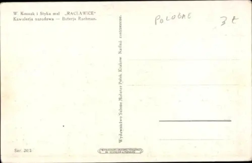Künstler Ak Kossak, W., Raclawice