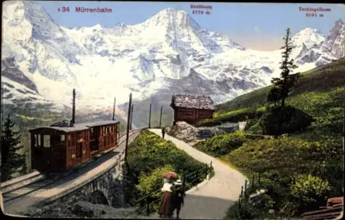 Ak Schweiz, Mürrenbahn, Breithorn
