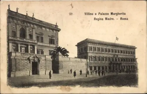 Ak Roma Rom Lazio, Villino e Palazzo Margherita, Regina Madre