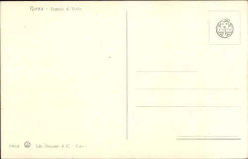 Ak Roma Rom Lazio, Tempio di Vesta