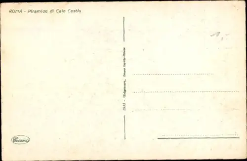Ak Roma Rom Lazio, Pyramide di Caio Cestio