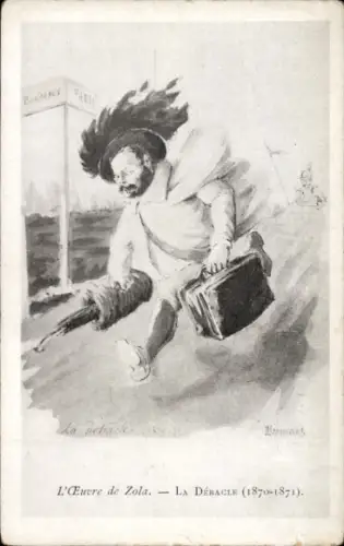 Künstler Ak Zusammenbruch, Roman von Émile Zola