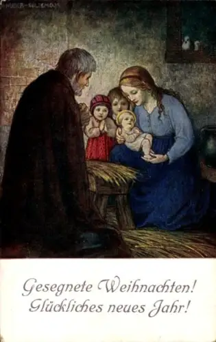 Künstler Ak Huber-Sulzemoos, Hans, Frohe Weihnachten, Neujahr