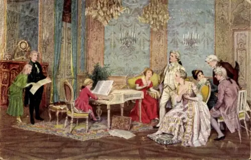 Künstler Ak Mastaglio, D., Mozart am Kaiserhof in Österreich