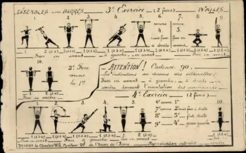 Künstler Ak Will, Charles, Turnübungen