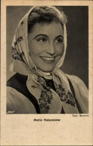 Ak Schauspielerin Maria Holzmeister, Portrait
