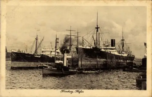 Ak Hamburg,, Hafen, Schiffe