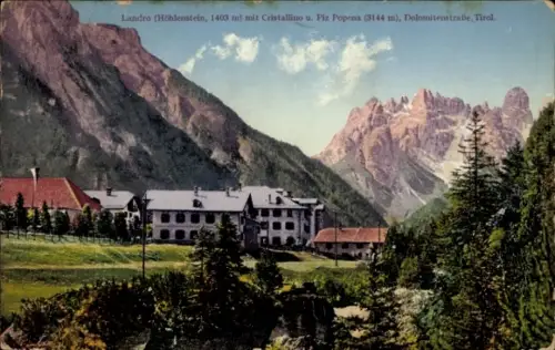 Ak Landro Höhlenstein Südtirol, Lago di Landro, Dürrensee, Berglandschaft, Landro, Höhlenstein, C
