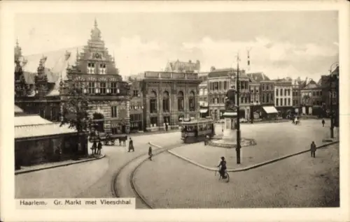Ak Haarlem Nordholland Niederlande, Großer Markt, Vleeschhal