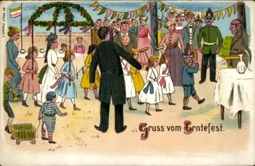 Ak Erntefest, Besucher, Kinder