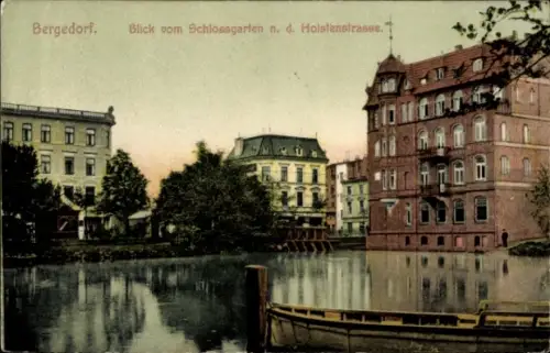 Ak Hamburg Bergedorf, Holstenstraße, Blick vom Schlossgarten