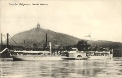 Ak Dampfer Helgoland, Kapitän Wiemann