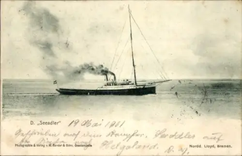 Ak Dampfer Seeadler, Norddeutscher Lloyd Bremen