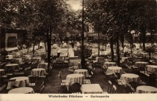 Ak Hamburg Nord Winterhude, Winterhuder Fährhaus, Garten