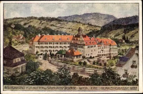 Ak Wien 18 Währing, Reichsanstalt für Mutter- und Säuglingsfürsorge, Glanzinggasse 37