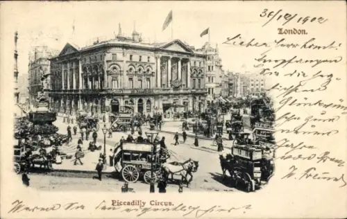 Ak London City England, Piccadilly Circus