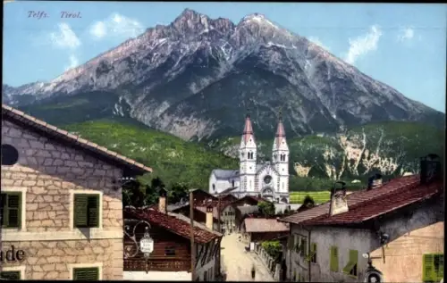 Ak Telfs in Tirol, Teilansicht