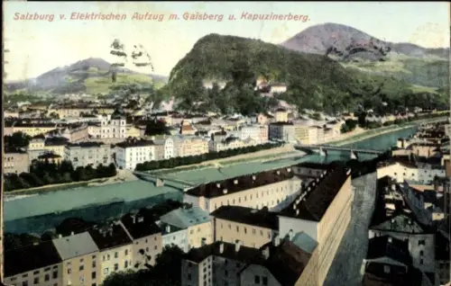 Ak Salzburg in Österreich,  Elektrischer Aufzug, Gaisberg, Kapuzinerberg