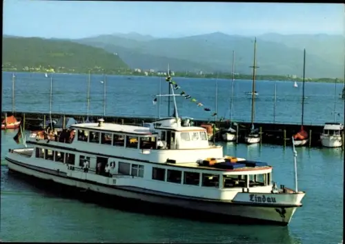 Ak Lindau am Bodensee Schwaben, Motorschiff Lindau