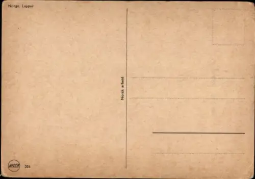 Ak Norwegen, Lapper, Rentiere